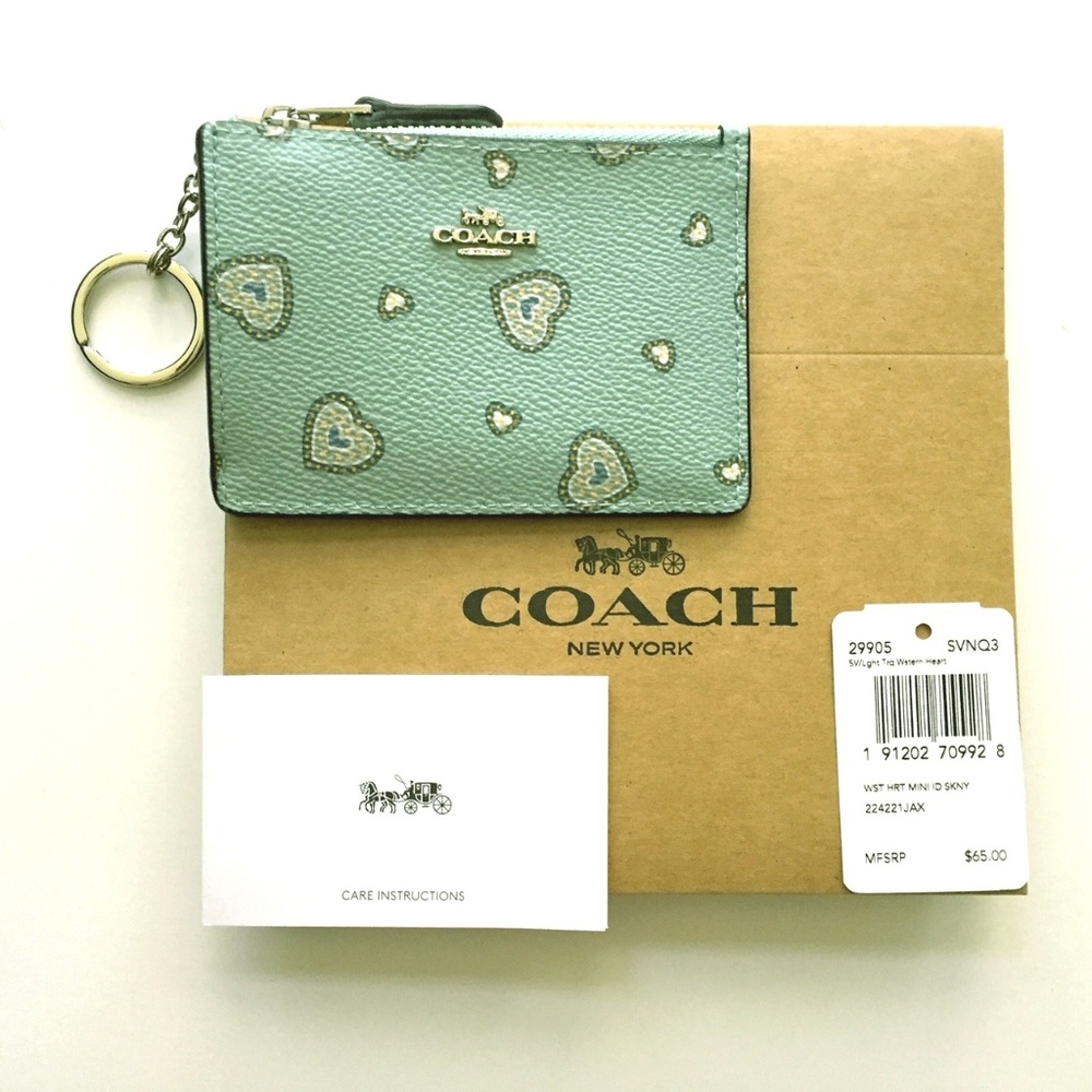 ✨NWT Coach 💕Mini Skinny ID Key Wallet 29905